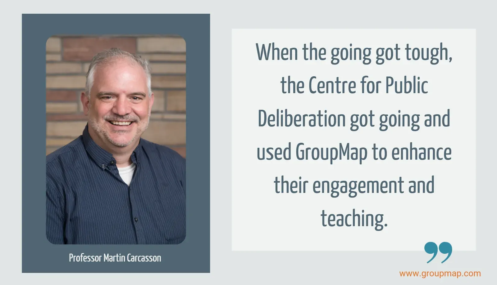 Testimonial from Professor Martin Carcasson about using GroupMap for public deliberation