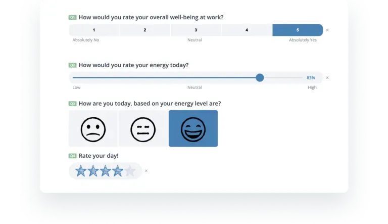 GroupMap screen for creating quick polls and surveys
