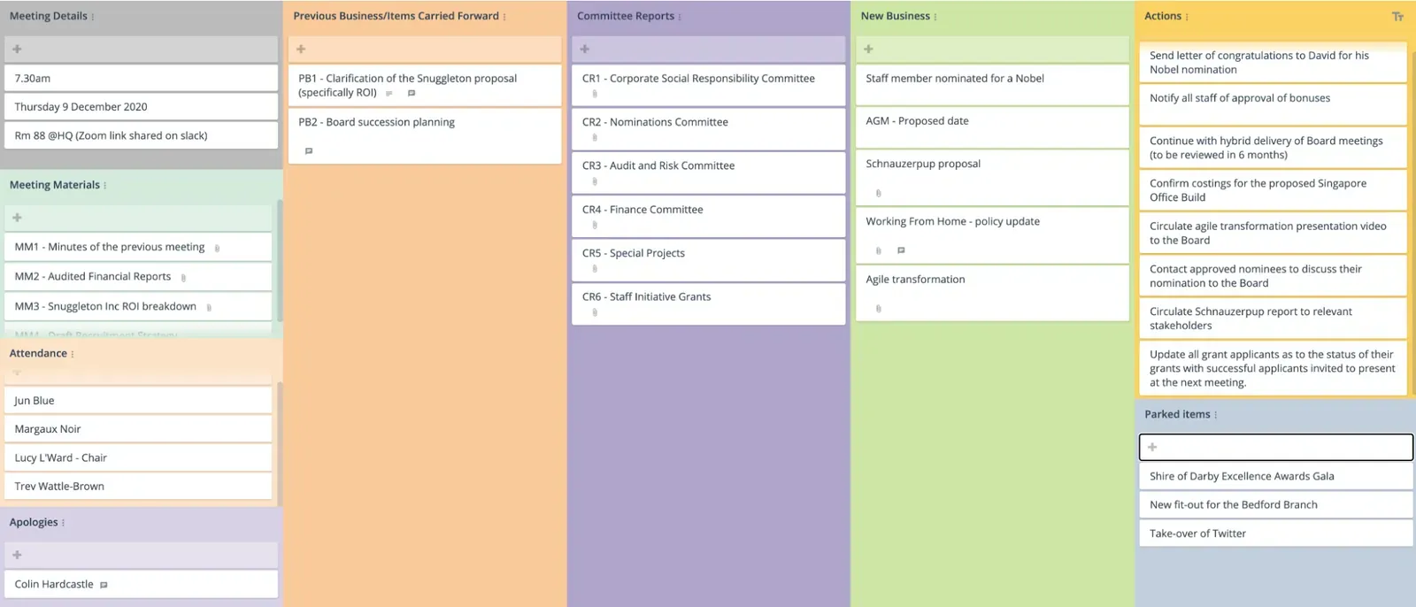 Plan and deliver effective meetings with GroupMap’s Meeting Agenda Template