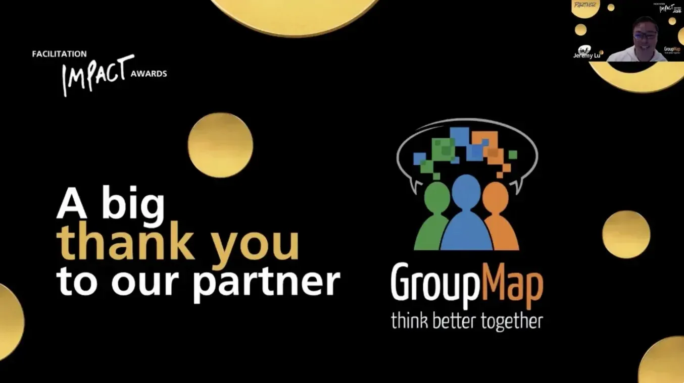 IAF Facilitation Impact Awards recognizing GroupMap as an official event partner