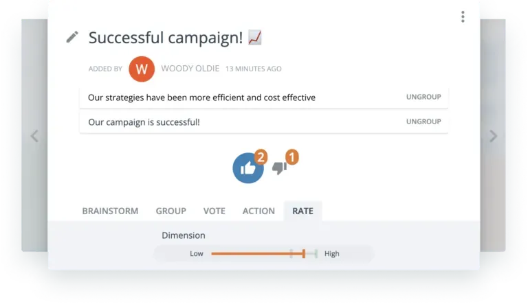 GroupMap results pulled together instantly from individual votes