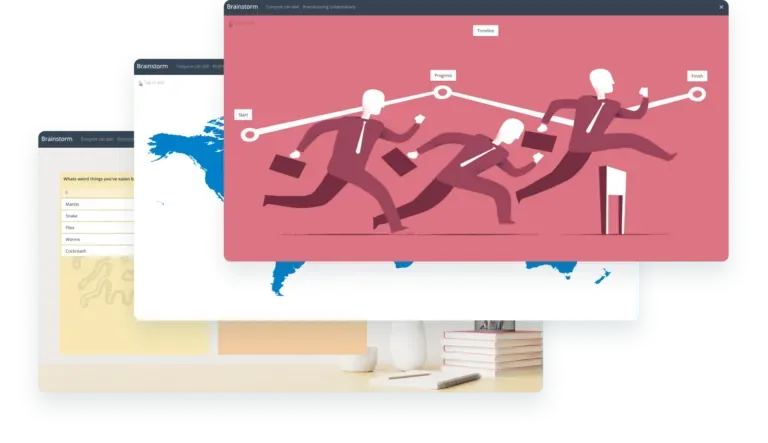 GroupMap map customized with a background, illustrations and images