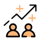 Icon for the Scale to large groups feature