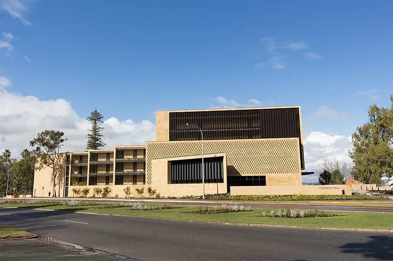 Forrest Hall building at the University of Western Australia
