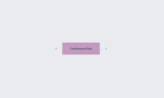 Mind map core showing a single central Conference Plan node