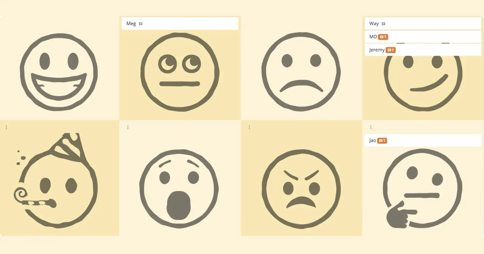 Mood Wall Ice Breaker template in GroupMap