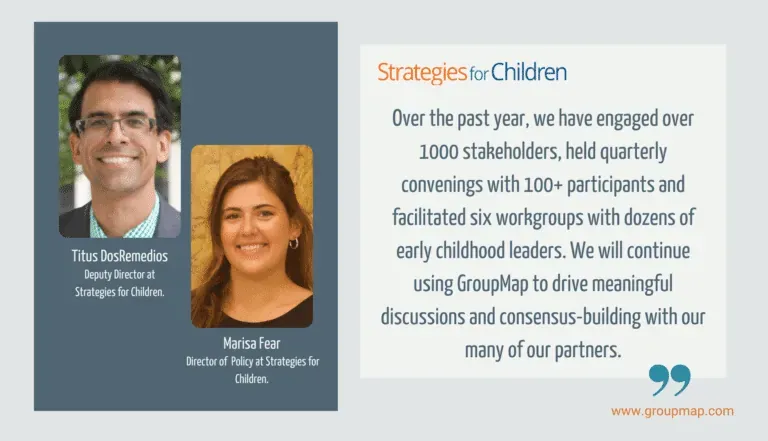 Strategies for Children testimonial from Titus DosRemedios and Marisa Fear on GroupMap