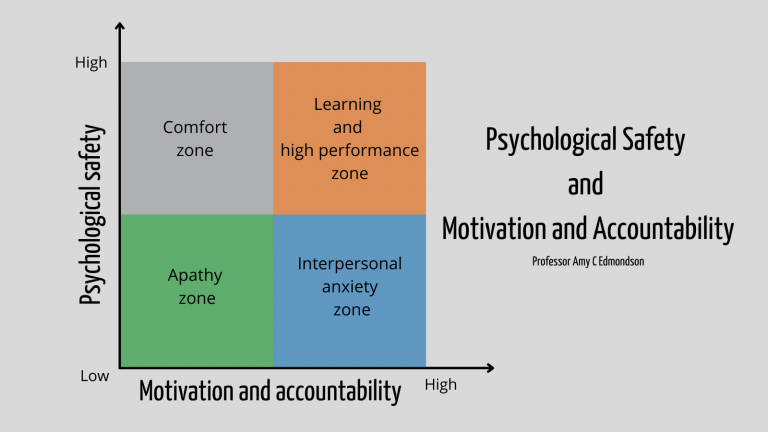 GroupMap_Edmondson’s psychological safety and motivation and accountability